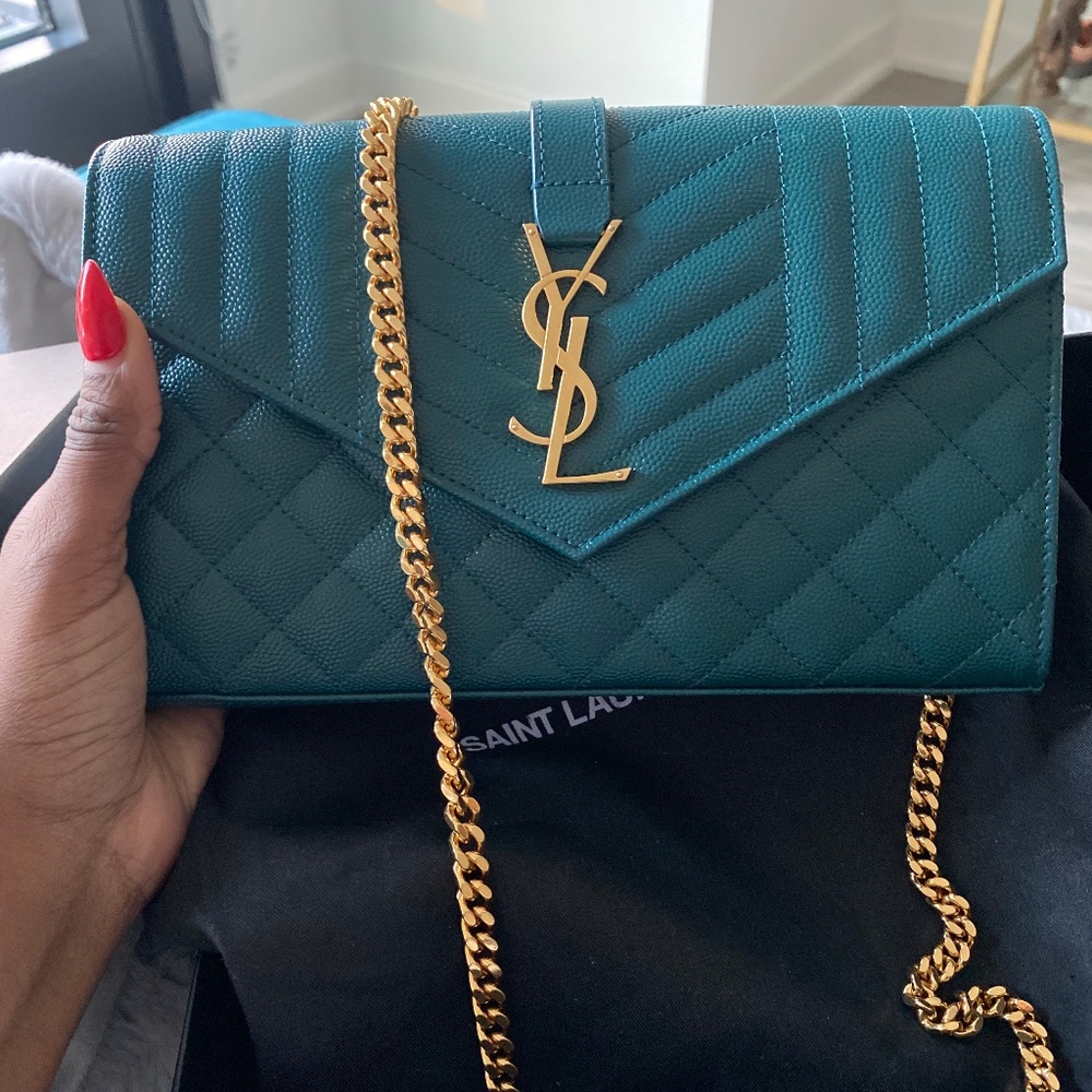 Authentic Like new YSL wallet on chain